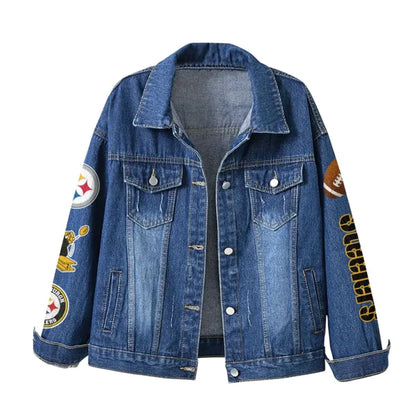LIMITED EDITION - NEW CUSTOMIZED NFL14 PSB PITTSBURGH STEELERS DENIM JACKET