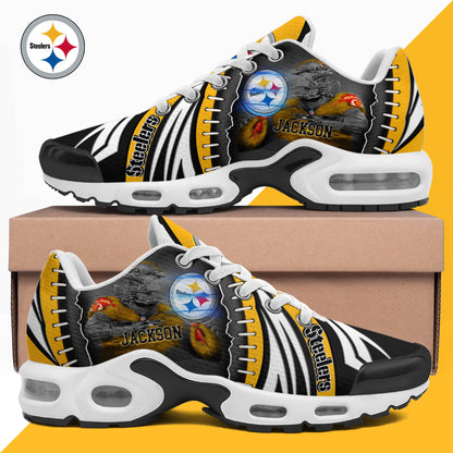 LIMITED EDITION - NEW CUSTOMIZED NFL14 PSB PITTSBURGH STEELERS UNISEX AIR MAX PLUS SNEAKERS