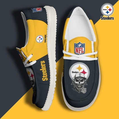 LIMITED EDITION - NEW CUSTOMIZED NFL14 PSB PITTSBURGH STEELERS LOAFER SHOES