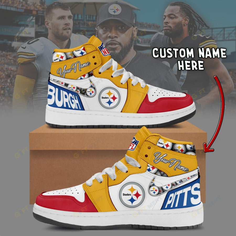 [SPECIAL OFFER] NEW CUSTOMIZED NFL14 PSB PITTSBURGH STEELERS AIR JORDAN 1