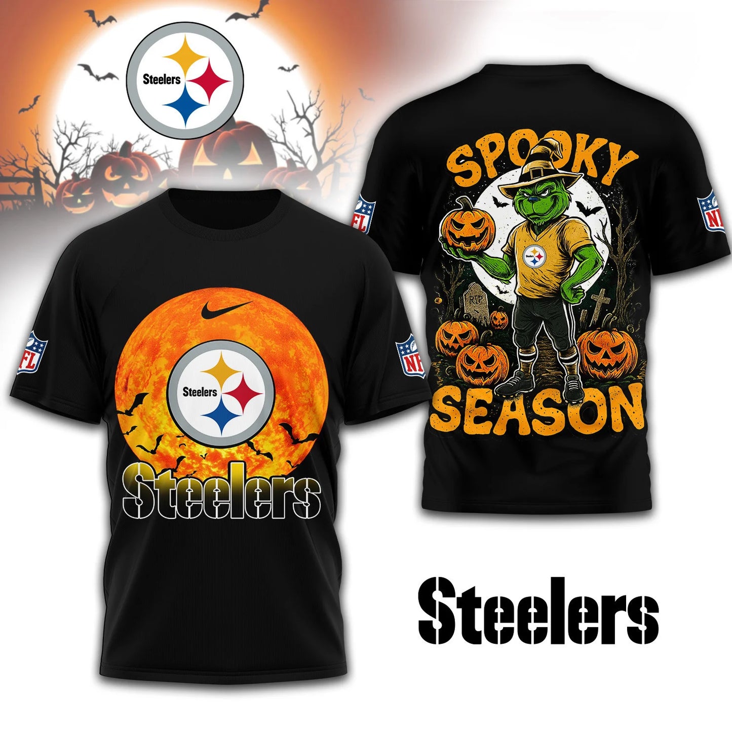 LIMITED EDITION - NEW CUSTOMIZED NFL14 PSB PITTSBURGH STEELERS x SPOOKY SEASON T-SHIRT, HOODIE, ZIP HOODIE