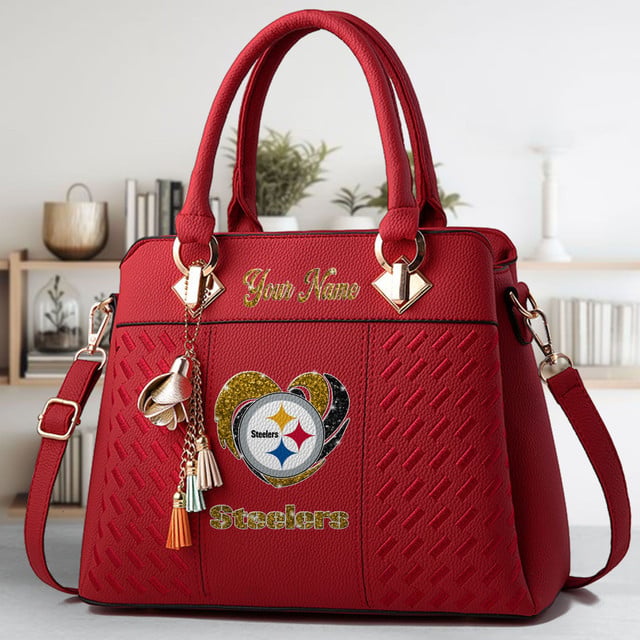 LIMITED EDITION - NEW CUSTOMIZED NFL14 PSB PITTSBURGH STEELERS ZIP HANDBAG MULTICOLOR
