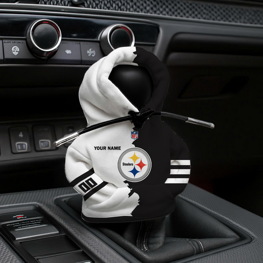 LIMITED EDITION - NEW CUSTOMIZED NFL14 PSB PITTSBURGH STEELERS CAR HOODIE SHIFT KNOB