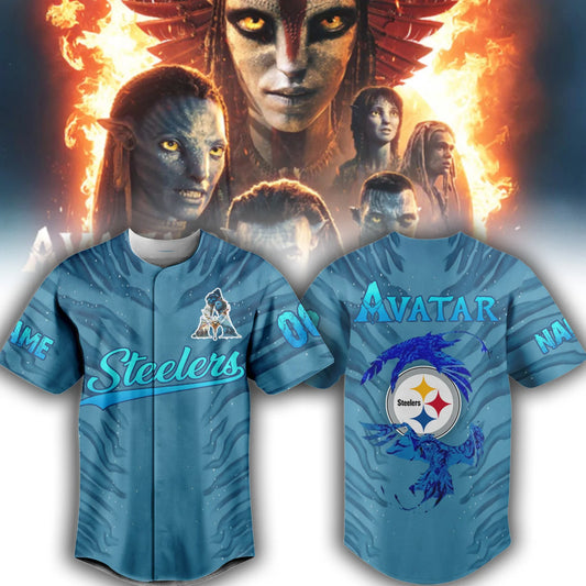 LIMITED EDITION - NEW CUSTOMIZED NFL14 PSB PITTSBURGH STEELERS BASEBALL JERSEY
