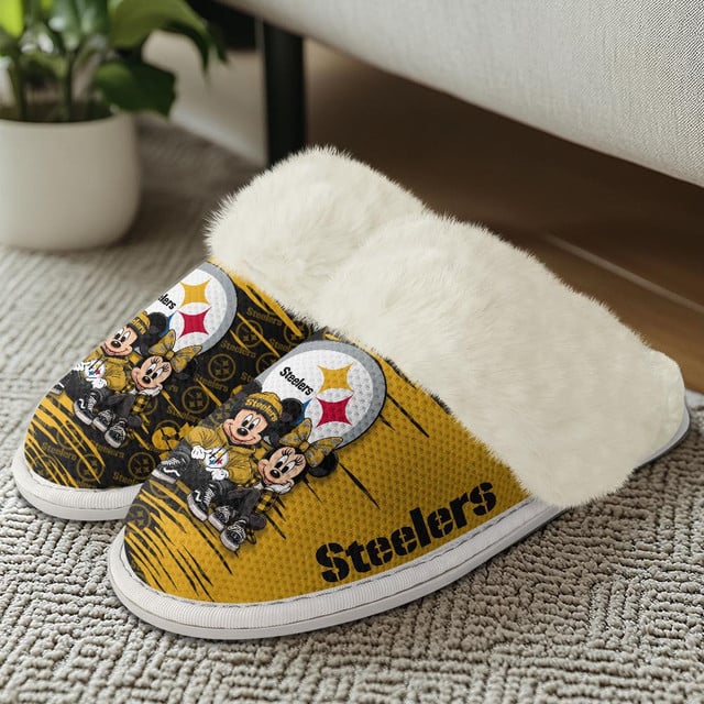 [SPECIAL OFFER] NEW CUSTOMIZED NFL14 PSB PITTSBURGH STEELERS COTTON SLIPPERS