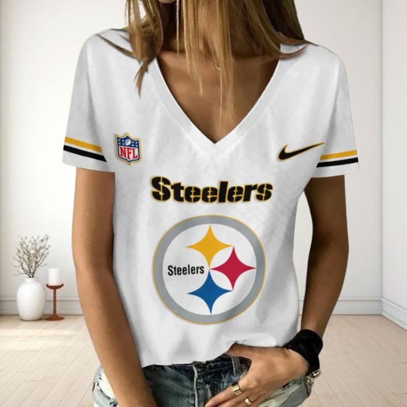 LIMITED EDITION - NEW CUSTOMIZED NFL14 PSB PITTSBURGH STEELERS V-NECK FEMALE SHIRT