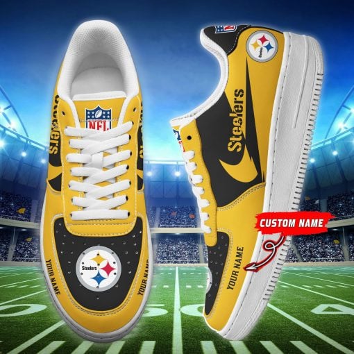 [SPECIAL OFFER] NEW CUSTOMIZED NFL14 PSB PITTSBURGH STEELERS AF1 SNEAKERS