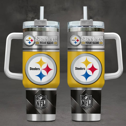 LIMITED EDITION - NEW CUSTOMIZED NFL14 PSB PITTSBURGH STEELERS TUMBLER CUP