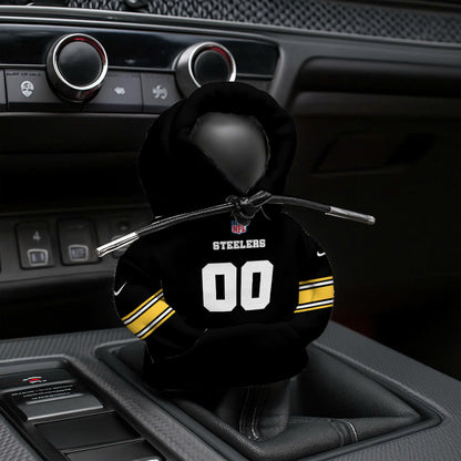 LIMITED EDITION - NEW CUSTOMIZED NFL14 PSB PITTSBURGH STEELERS AUTOMOTIVE HOODIE SHIFT KNOB COVER