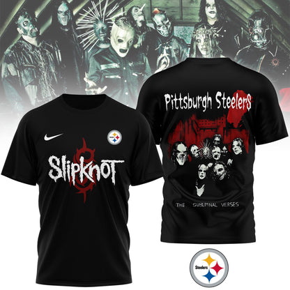 LIMITED EDITION - NEW CUSTOMIZED NFL14 PSB PITTSBURGH STEELERS SLIPKNOT 3D SHIRT