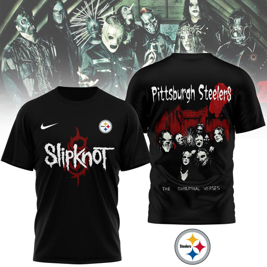 LIMITED EDITION - NEW CUSTOMIZED NFL14 PSB PITTSBURGH STEELERS SLIPKNOT 3D SHIRT