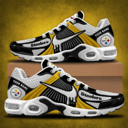 LIMITED EDITION - NEW CUSTOMIZED NFL14 PSB PITTSBURGH STEELERS UNISEX AIR MAX PLUS SNEAKERS