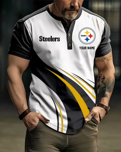 LIMITED EDITION - NEW CUSTOMIZED NFL14 PSB PITTSBURGH STEELERS POLO SHIRT