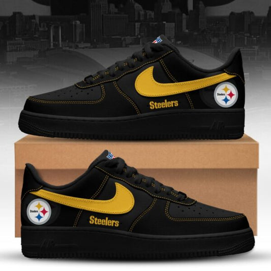 LIMITED EDITION - NEW CUSTOMIZED NFL14 PSB PITTSBURGH STEELERS AF1 SNEAKERS