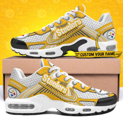 LIMITED EDITION - NEW CUSTOMIZED NFL14 PSB PITTSBURGH STEELERS UNISEX AIR MAX PLUS SNEAKERS