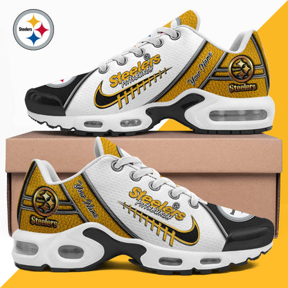 LIMITED EDITION - NEW CUSTOMIZED NFL14 PSB PITTSBURGH STEELERS UNISEX AIR MAX PLUS SNEAKERS