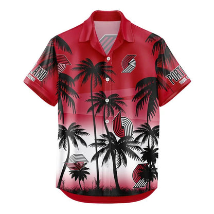 LIMITED EDITION - NEW CUSTOMIZED NBA22 PTB PORTLAND TRAIL BLAZERS UNISEX HAWAIIAN SHIRT & SHORTS SET