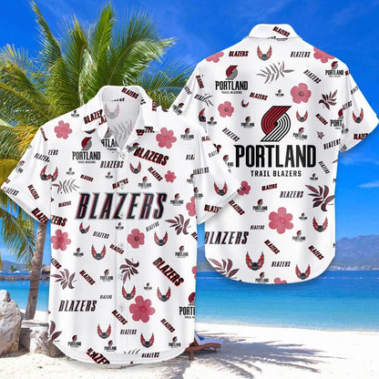 LIMITED EDITION - NEW CUSTOMIZED NBA22 PTB PORTLAND TRAIL BLAZERS UNISEX HAWAIIAN SHIRT & SHORTS SET