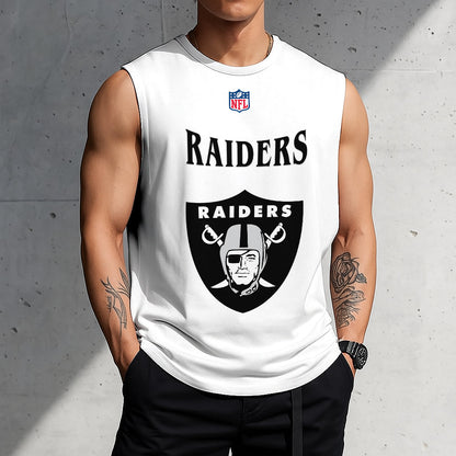 LIMITED EDITION - NEW CUSTOMIZED NFL07 LVR LAS VEGAS RAIDERS TANKTOP & GYM SHIRT