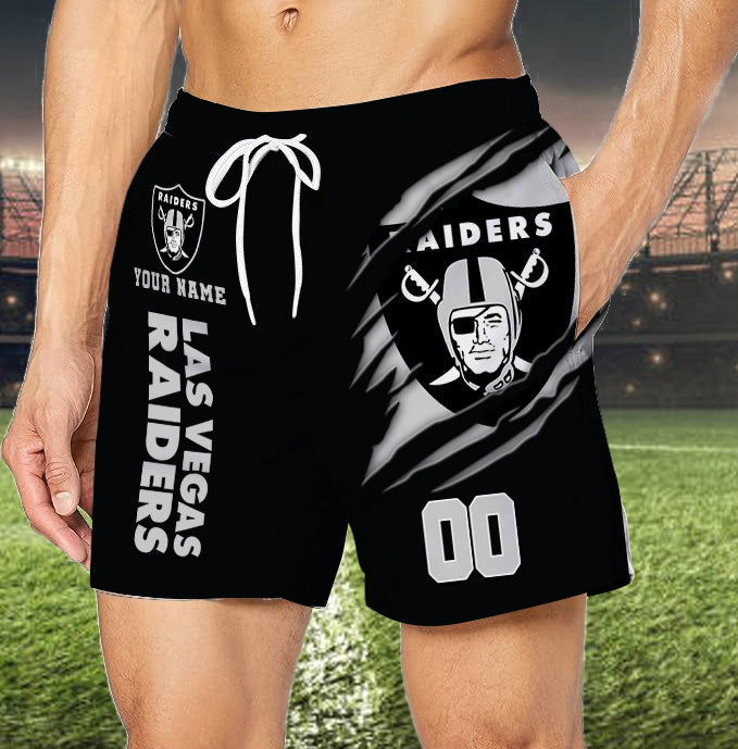 LIMITED EDITION - NEW PREMIUM NFL07 LVR LAS VEGAS RAIDERS SHORT PANTS