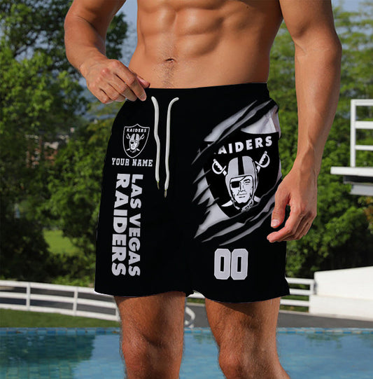 LIMITED EDITION - NEW PREMIUM NFL07 LVR LAS VEGAS RAIDERS SHORT PANTS