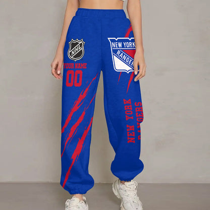 LIMITED EDITION - NEW CUSTOMIZED NHL24 NYR NEW YORK RANGERS UNISEX LONG PANTS