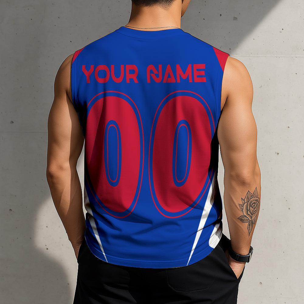 LIMITED EDITION - NEW CUSTOMIZED NHL24 NYR NEW YORK RANGERS TANK TOP & GYM SHIRT