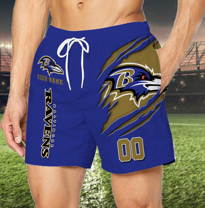 LIMITED EDITION - NEW PREMIUM NFL28 BTR BALTIMORE RAVENS SHORT PANTS