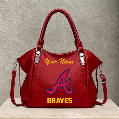 LIMITED EDITION - NEW CUSTOMIZED MLB09 ABS ATLANTA BRAVES SHOULDER HANDBAG