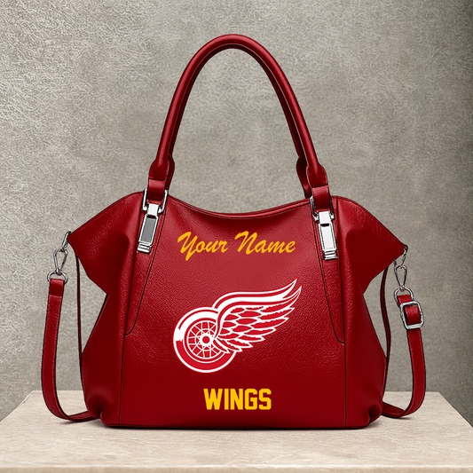 LIMITED EDITION - NEW CUSTOMIZED NHL22 DRW DETROIT RED WINGS SHOULDER HANDBAG
