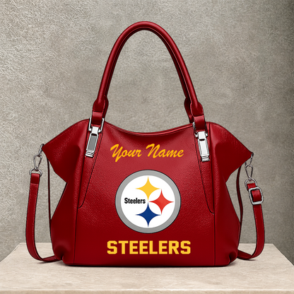 LIMITED EDITION - NEW CUSTOMIZED NFL14 PSB PITTSBURGH STEELERS SHOULDER HANDBAG