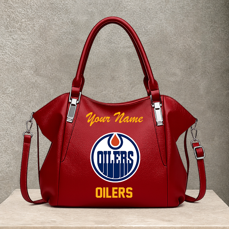 LIMITED EDITION - NEW CUSTOMIZED NHL03 EMO EDMONTON OILERS SHOULDER HANDBAG