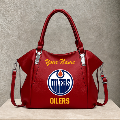 LIMITED EDITION - NEW CUSTOMIZED NHL03 EMO EDMONTON OILERS SHOULDER HANDBAG
