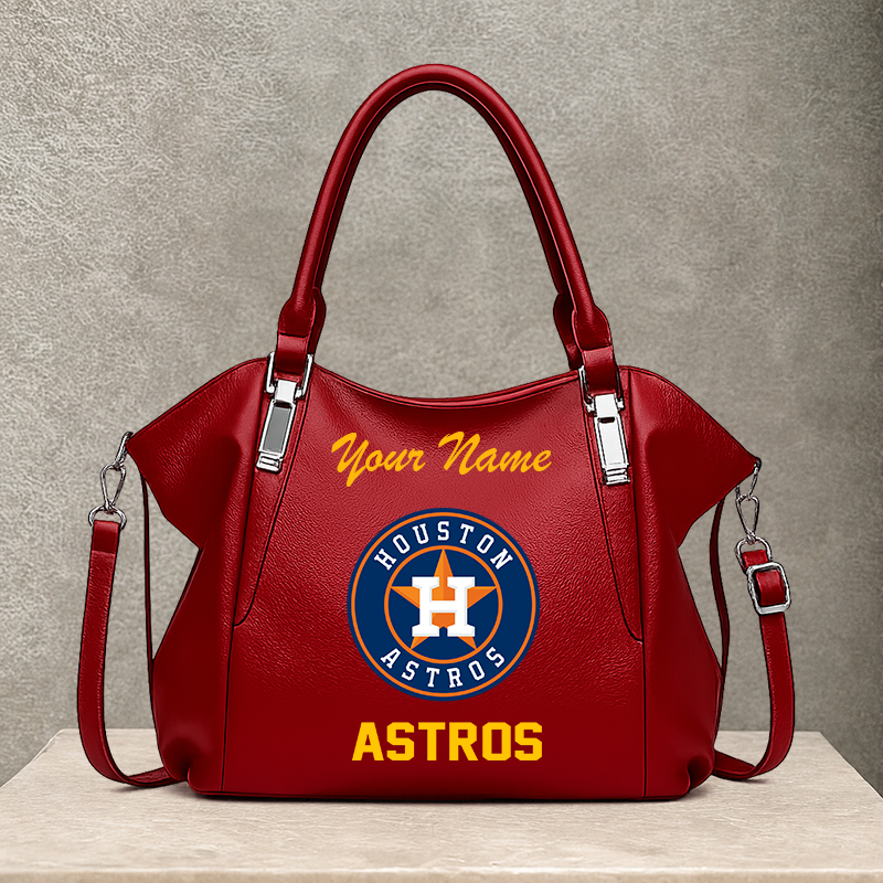 LIMITED EDITION - NEW CUSTOMIZED MLB10 HAS HOUSTON ASTROS SHOULDER HANDBAG
