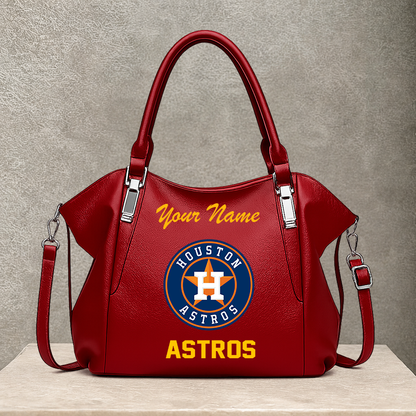 LIMITED EDITION - NEW CUSTOMIZED MLB10 HAS HOUSTON ASTROS SHOULDER HANDBAG