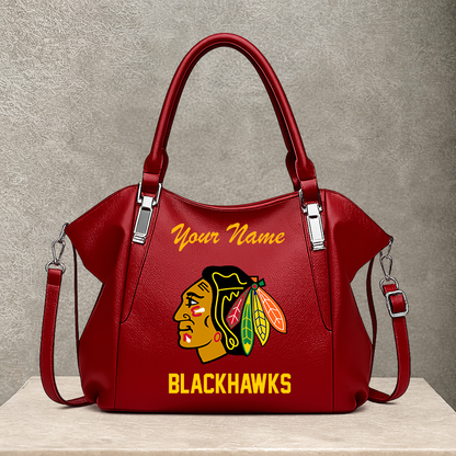 LIMITED EDITION - NEW CUSTOMIZED NHL08 CBH CHICAGO BLACKHAWKS SHOULDER HANDBAG