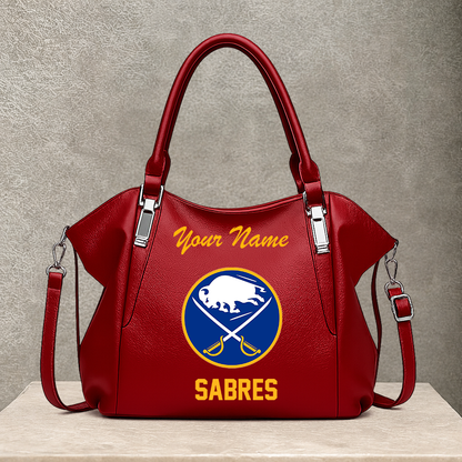 LIMITED EDITION - NEW CUSTOMIZED NHL28 BFS BUFFALO SABRES SHOULDER HANDBAG