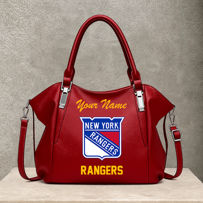 LIMITED EDITION - NEW CUSTOMIZED NHL24 NYR NEW YORK RANGERS SHOULDER HANDBAG