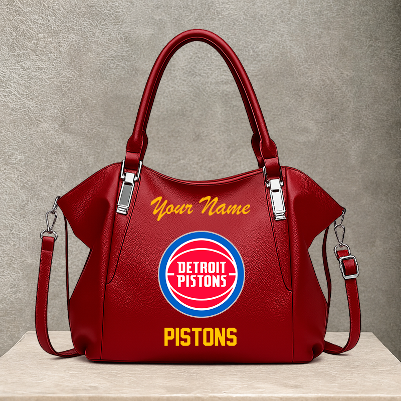 LIMITED EDITION - NEW CUSTOMIZED NBA14 DPI DETROIT PISTONS SHOULDER HANDBAG