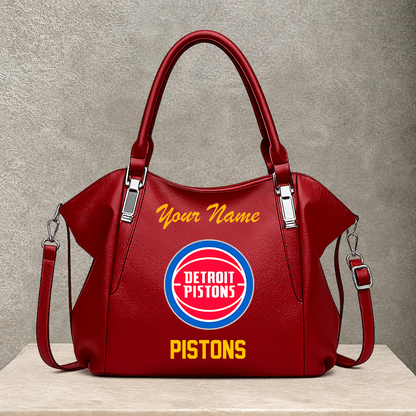 LIMITED EDITION - NEW CUSTOMIZED NBA14 DPI DETROIT PISTONS SHOULDER HANDBAG