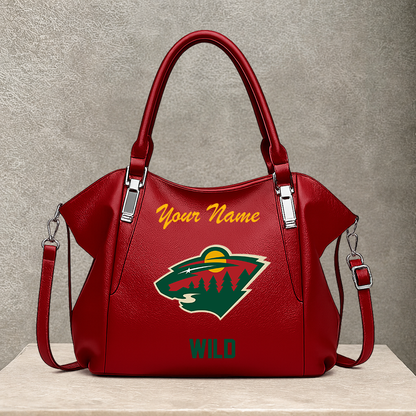 LIMITED EDITION - NEW CUSTOMIZED NHL13 MNW MINNESOTA WILD SHOULDER HANDBAG