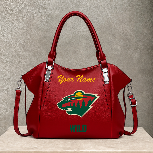 LIMITED EDITION - NEW CUSTOMIZED NHL13 MNW MINNESOTA WILD SHOULDER HANDBAG