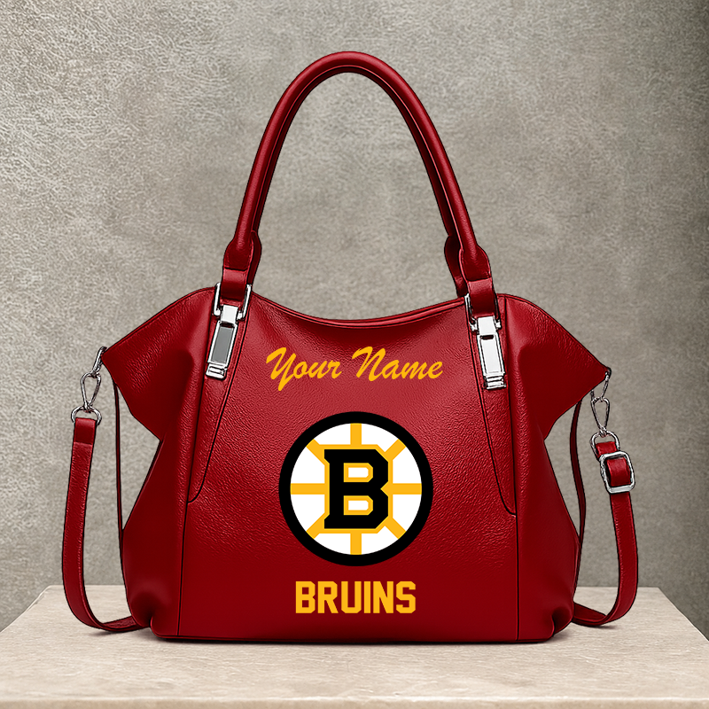 LIMITED EDITION - NEW CUSTOMIZED NHL02 BTB BOSTON BRUINS SHOULDER HANDBAG
