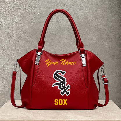 LIMITED EDITION - NEW CUSTOMIZED MLB26 CWS CHICAGO WHITE SOX SHOULDER HANDBAG