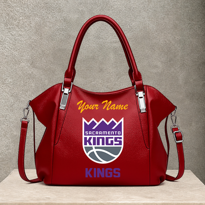 LIMITED EDITION - NEW CUSTOMIZED NBA16 SKI SACRAMENTO KINGS SHOULDER HANDBAG