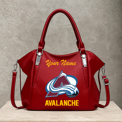 LIMITED EDITION - NEW CUSTOMIZED NHL05 CAL COLORADO AVALANCHE SHOULDER HANDBAG