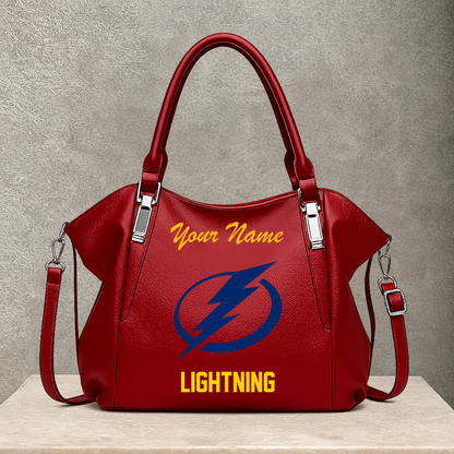 LIMITED EDITION - NEW CUSTOMIZED NHL12 TPL TAMPA BAY LIGHTNING SHOULDER HANDBAG