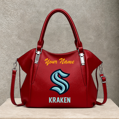LIMITED EDITION - NEW CUSTOMIZED NHL20 STK SEATTLE KRAKEN SHOULDER HANDBAG