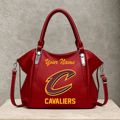 LIMITED EDITION - NEW CUSTOMIZED NBA02 CCA CLEVELAND CAVALIERS SHOULDER HANDBAG