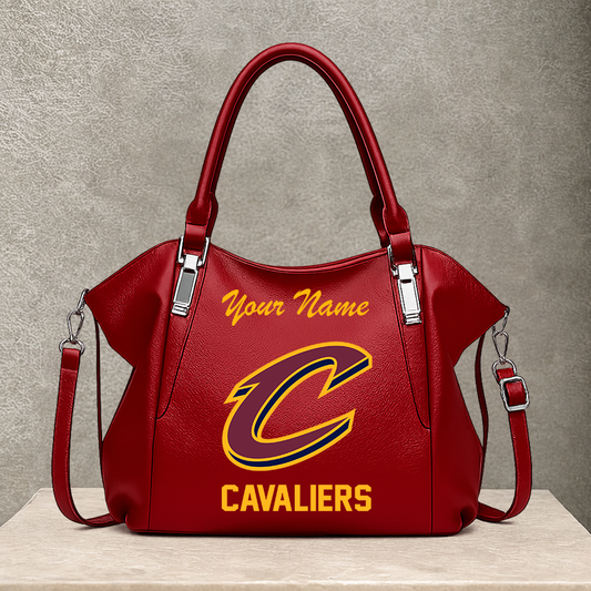 LIMITED EDITION - NEW CUSTOMIZED NBA02 CCA CLEVELAND CAVALIERS SHOULDER HANDBAG
